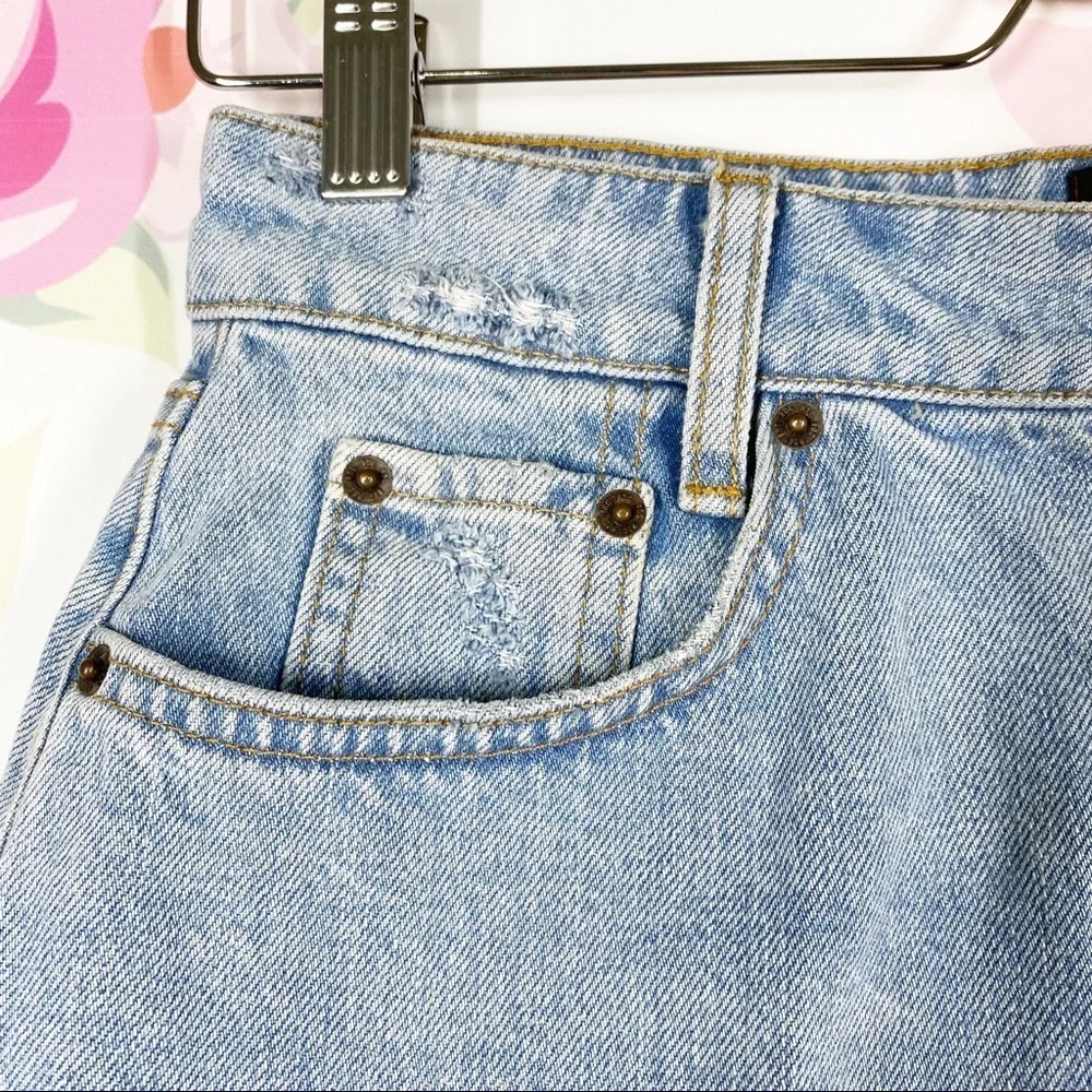 Urban Outfitters BDG Light Wash Distressed Denim Mini Skirt S